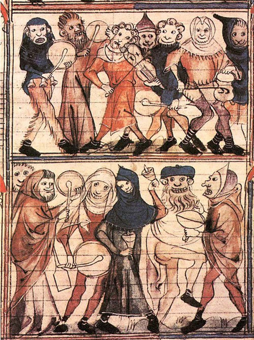 Illuminated medieval manuscript leaf